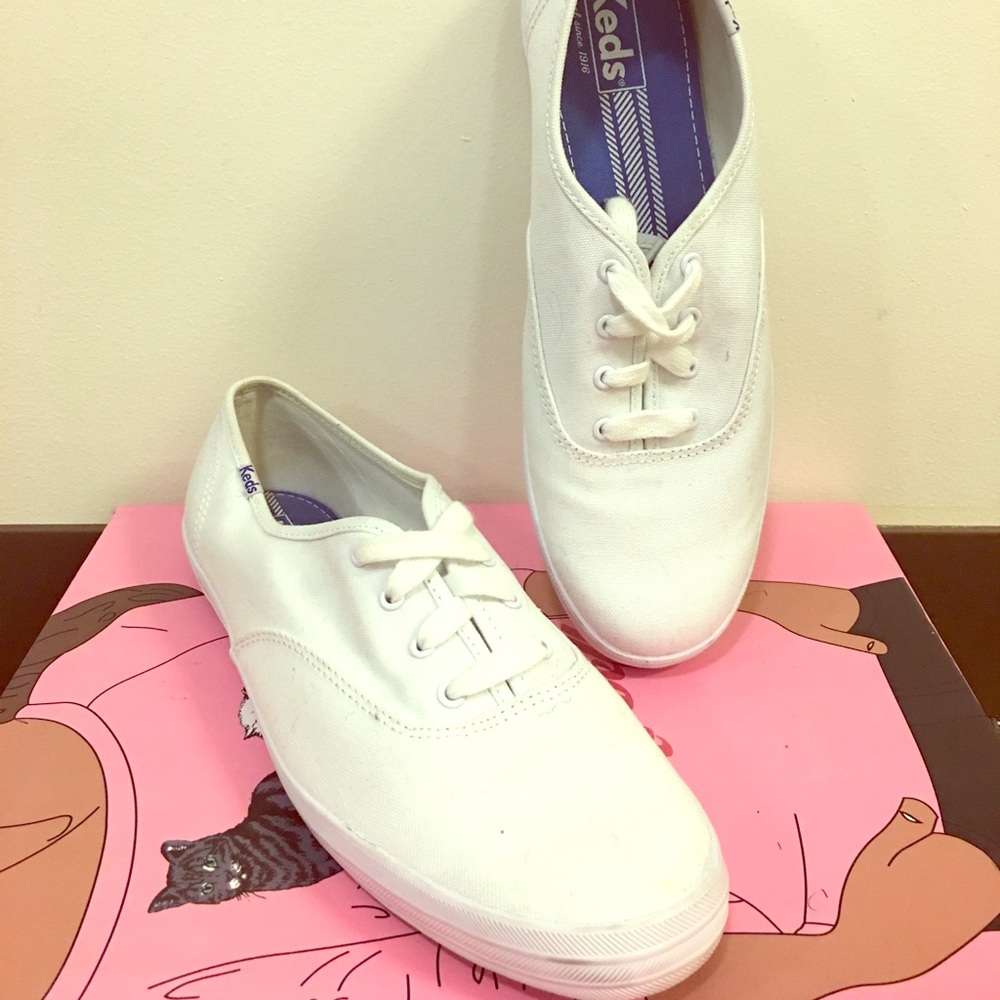 White Slim Keds